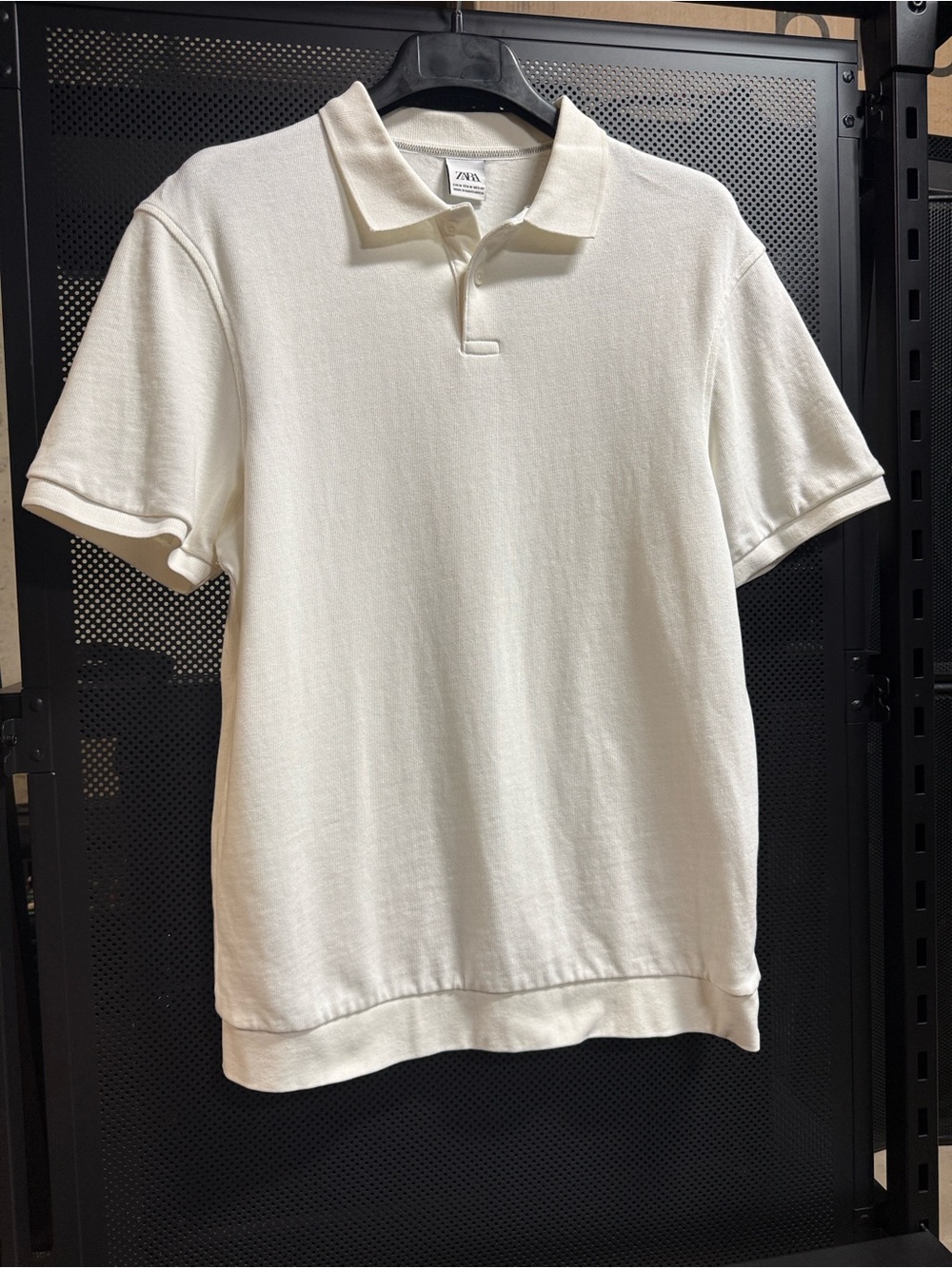 Zara Cream Polo Shirt - Picture 4 of 4